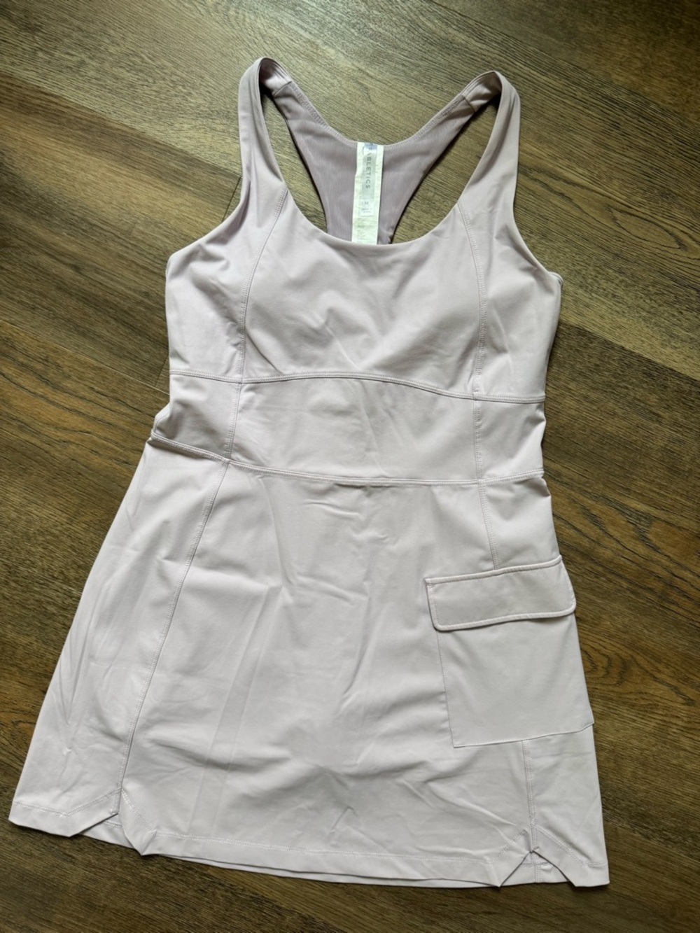 Fabletics Light Mauve Racerback Athletic Mini Dress